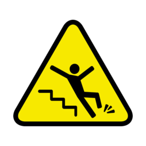 Slip and fall accident sign | Slip and fall personal injury law | Law Offices of P. Kent Eichelzer III